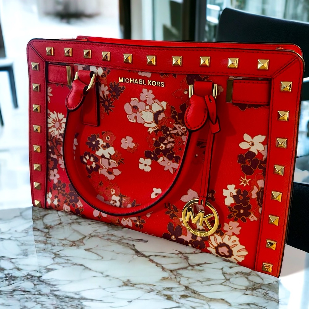 Fairly New MK Studded Satchel Bag